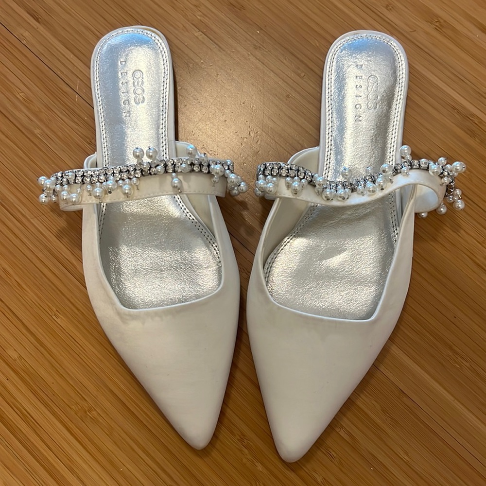Asos white flats